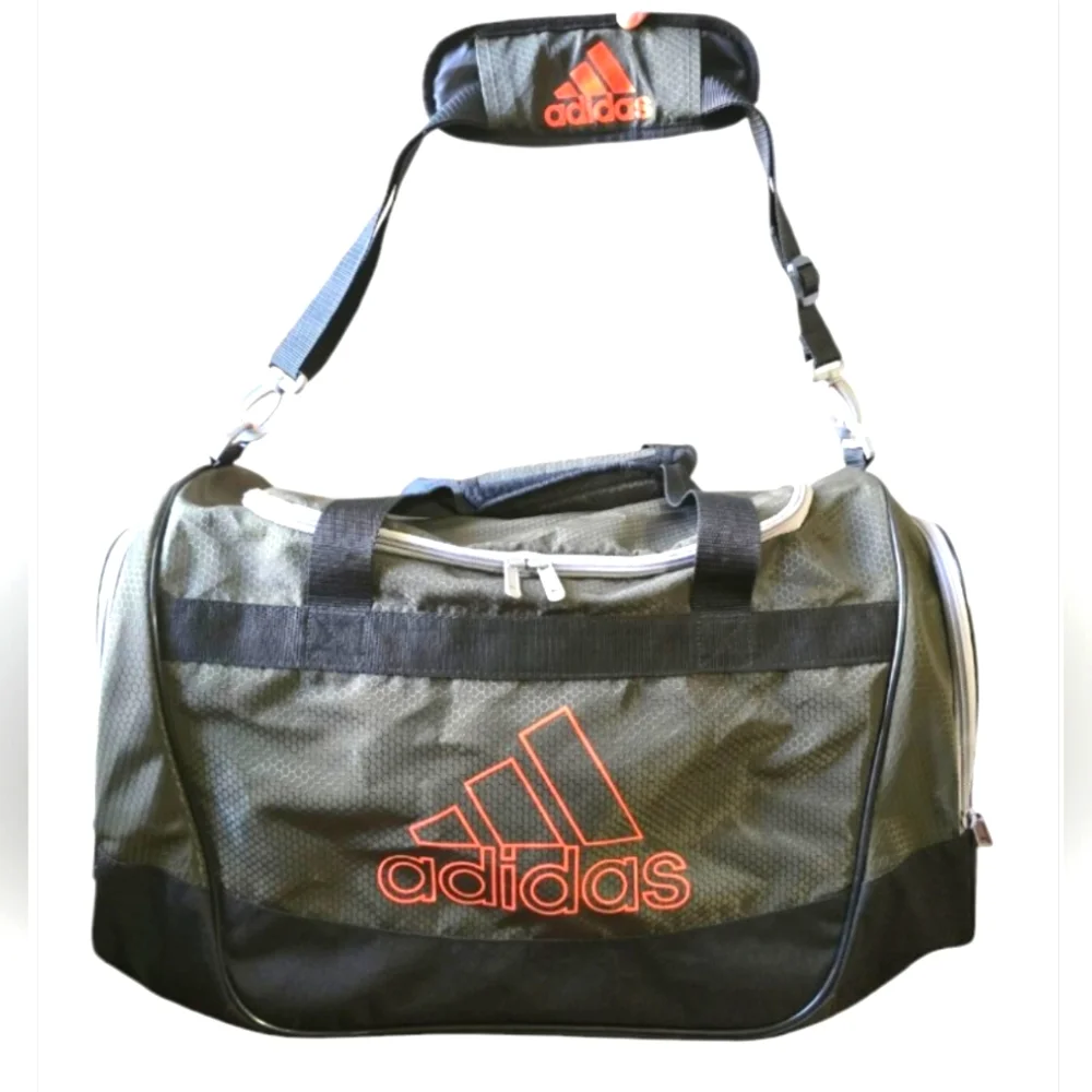 Adidas Green and Black Men's Duffel Bag